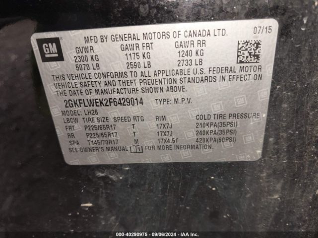 2GKFLWEK2F6429014 GMC Terrain Sle-2