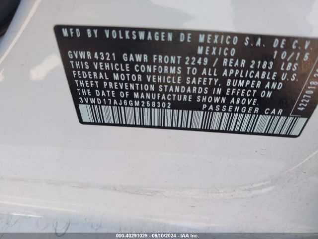 3VWD17AJ6GM258302 Volkswagen Jetta 1.8t Sport