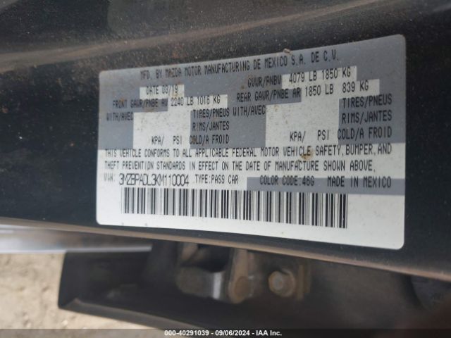 3MZBPADL3KM110004 Mazda Mazda3 Preferred Package