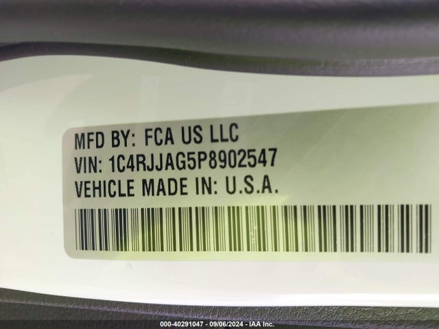 1C4RJJAG5P8902547 Jeep Grand Cherokee L Altitude 4x2