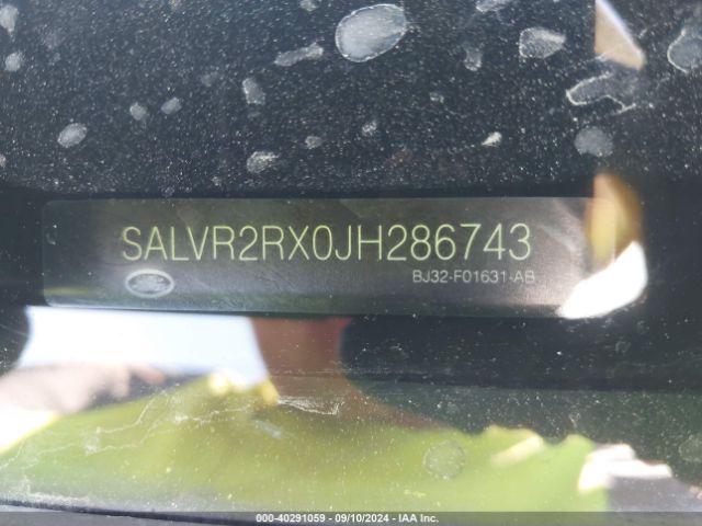 SALVR2RX0JH286743 Land Rover Range Rover Evoque Hse
