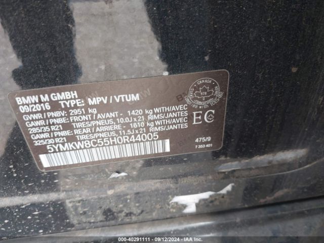 5YMKW8C55H0R44005 BMW X6 M