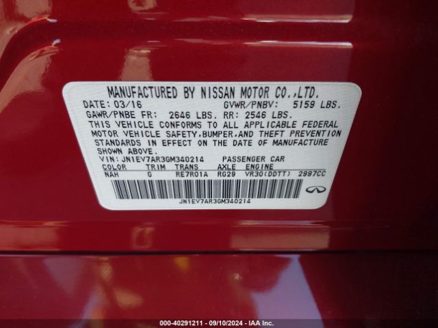 JN1EV7AR3GM340214 Infiniti Q50 3.0t Premium