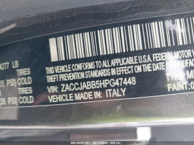 ZACCJABB5HPG47448 Jeep Renegade Altitude Fwd