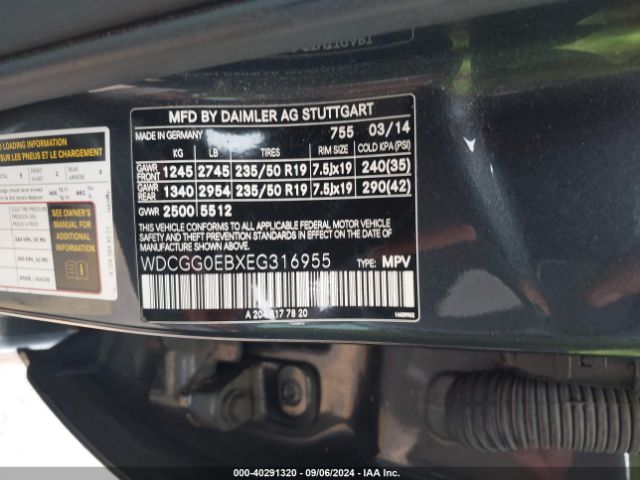 WDCGG0EBXEG316955 Mercedes-Benz Glk 250 Bluetec 4matic
