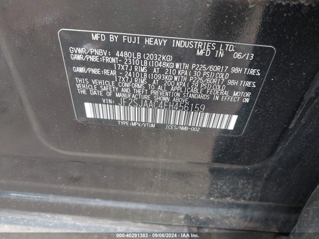 Subaru Forester 2.5i 2014 JF2SJAAC4EH456159 Image 9