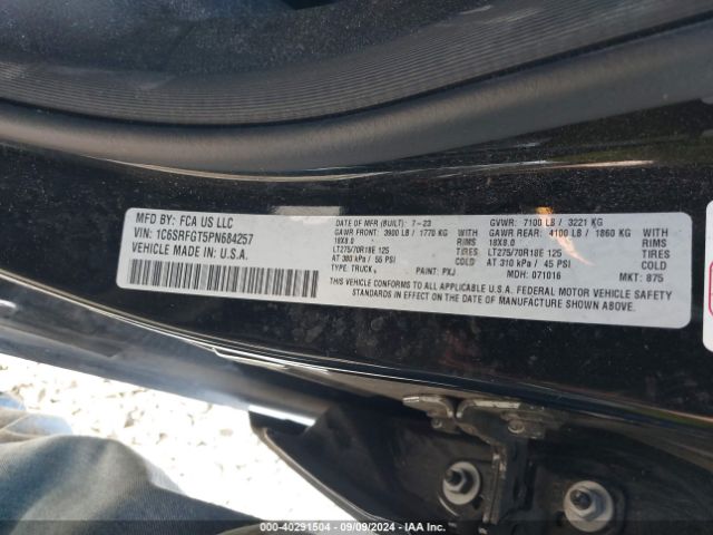 1C6SRFGT5PN684257 RAM 1500 Tradesman  4x4 5'7 Box