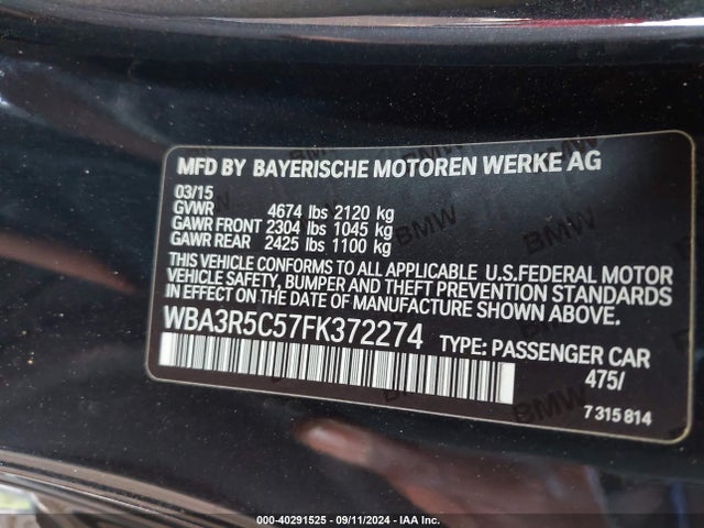 BMW 435i Xdrive 2015 WBA3R5C57FK372274 Image 9