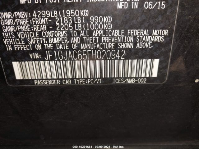JF1GJAC65FH020942 Subaru Impreza 2.0i Premium