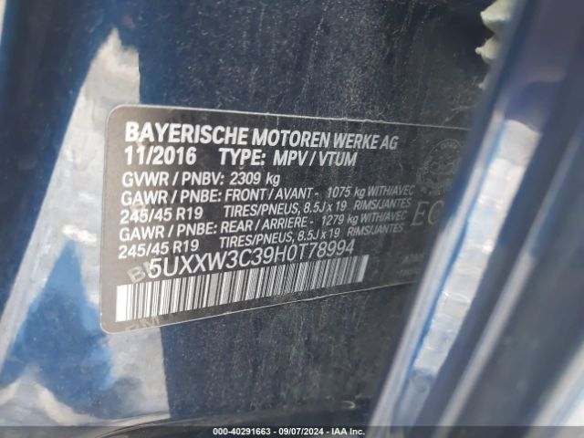 5UXXW3C39H0T78994 BMW X4 Xdrive28i