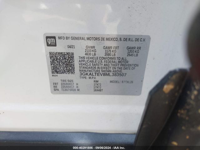 3GKALTEV8ML383507 GMC Terrain Awd Sle