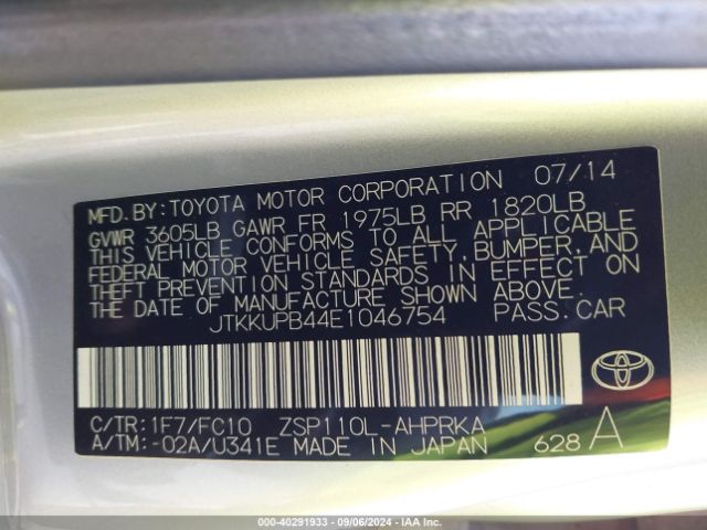 JTKKUPB44E1046754 Scion XD