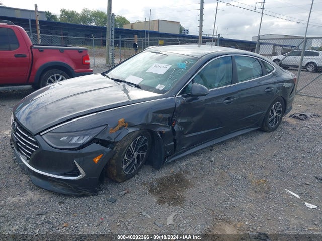 Hyundai Sonata Blue 2021 KMHL24JJ1MA030674 Image 2