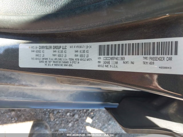 Chrysler 200 Limited 2015 1C3CCCAB5FN611969 Image 9