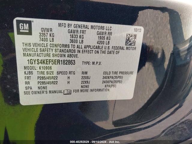2014 CADILLAC ESCALADE ESV 1GYS4KEF5ER182863 Photo 8