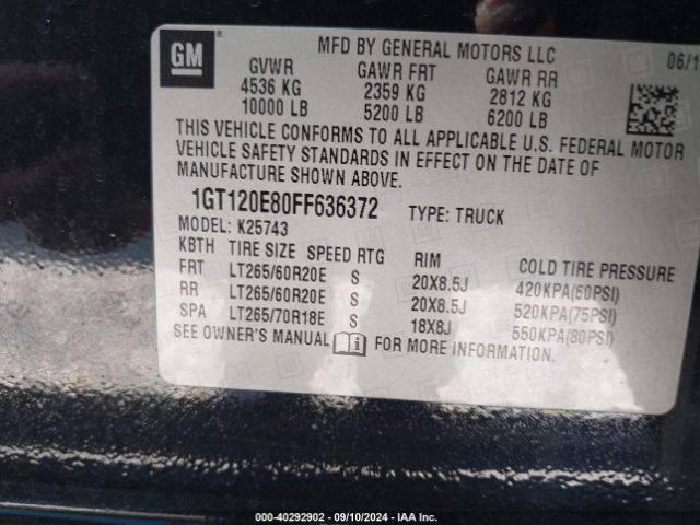 1GT120E80FF636372 GMC Sierra 2500hd Denali