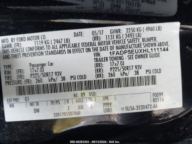 Ford C-max Energi Se 2017 1FADP5EUXHL111144 Image 9