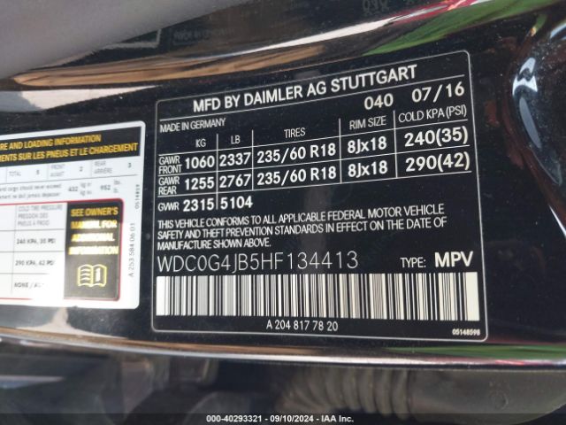 WDC0G4JB5HF134413 Mercedes-Benz GLC 300