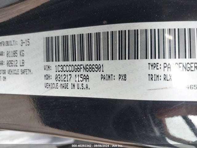 1C3CCCDG6FN686901 Chrysler 200 S