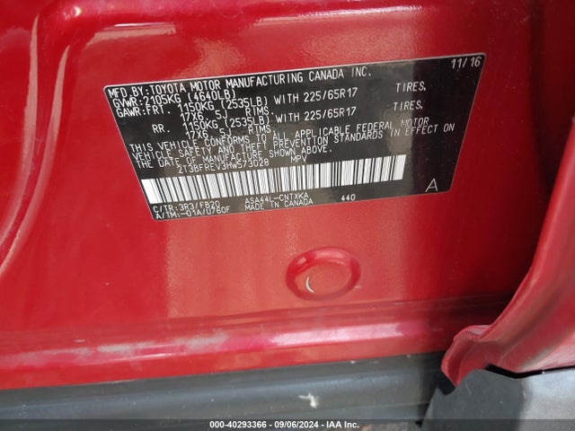 Toyota RAV4 LE 2017 2T3BFREV3HW573028 Image 9