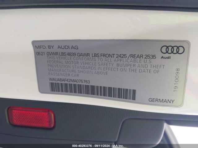 2021 AUDI A4 WAUABAF42MA075763 Photo 8