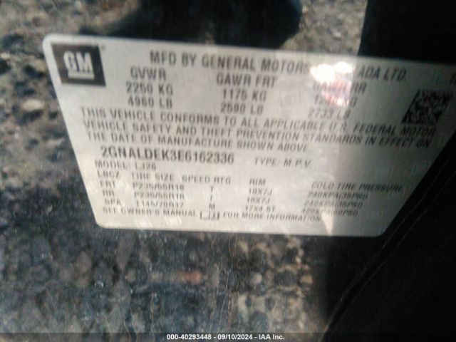 2GNALDEK3E6162336 Chevrolet Equinox Ltz