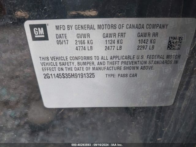 2G1145S35H9191325 Chevrolet IMPALA 2LZ