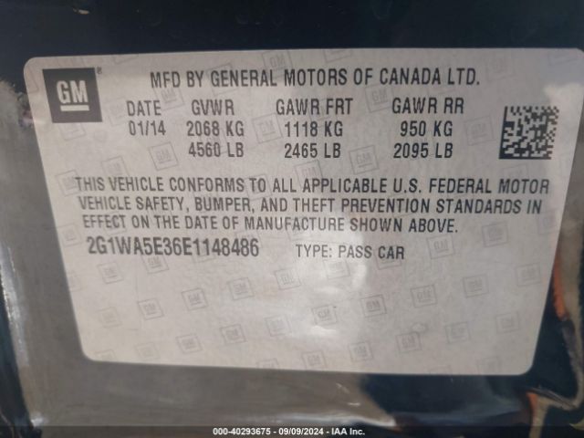 2G1WA5E36E1148486 Chevrolet Impala Limited Ls