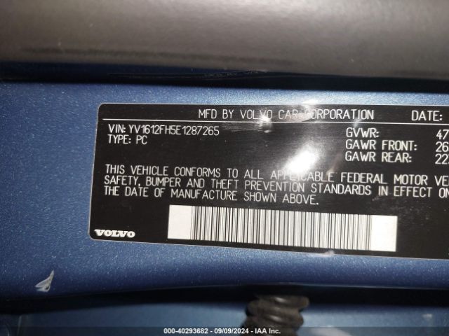YV1612FH5E1287265 Volvo S60 T5