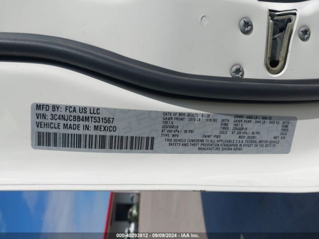 3C4NJCBB4MT531567 Jeep Compass Altitude Fwd