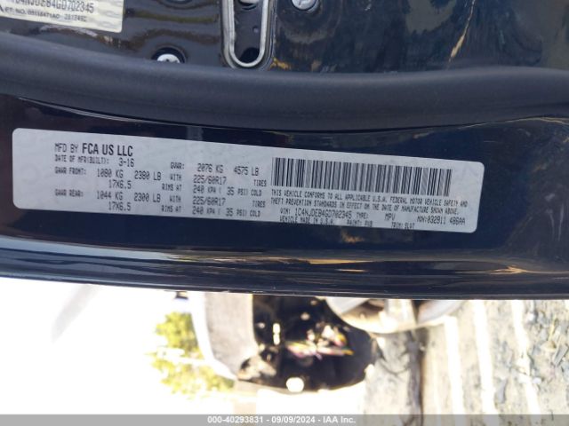 1C4NJDEB4GD702345 Jeep Compass High Altitude Edition