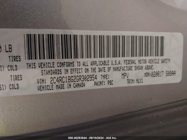 Продажа на аукционе авто 2016 Chrysler Town & Country Touring, vin: 2C4RC1BG2GR302954, номер лота: 40293844
