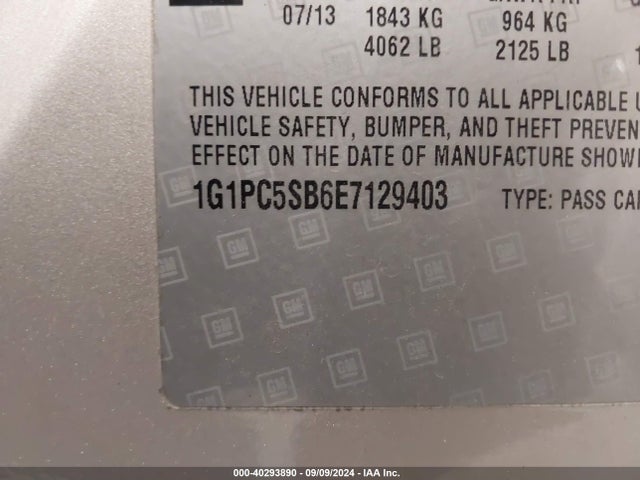 Chevrolet Cruze 1lt Auto 2014 1G1PC5SB6E7129403 Image 9