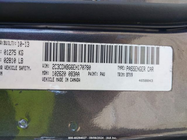 2C3CDXBG6EH170780 Dodge Charger Se