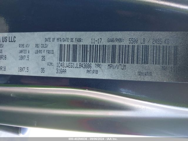 1C4BJWEG1JL843686 Jeep Wrangler Jk Unlimited Sahara