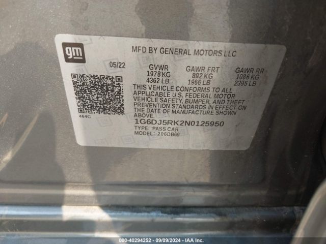 1G6DJ5RK2N0125950 Cadillac Ct4 Luxury