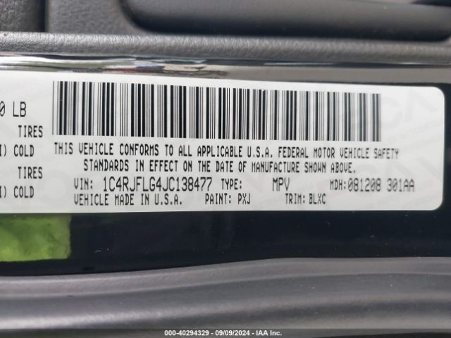 1C4RJFLG4JC138477 Jeep Grand Cherokee Trailhawk 4x4