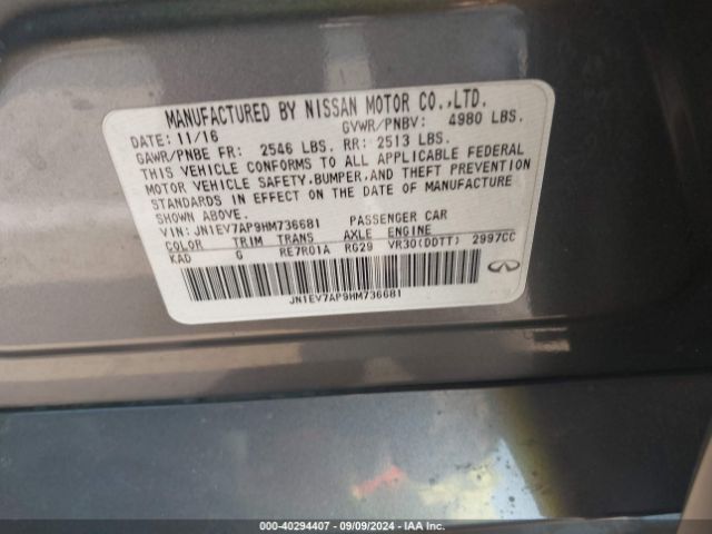 JN1EV7AP9HM736681 Infiniti Q50 3.0t Premium