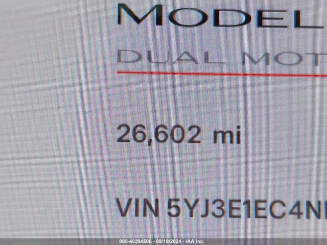 5YJ3E1EC4NF236554 Tesla Model 3 Performance Dual Motor All-wheel Drive
