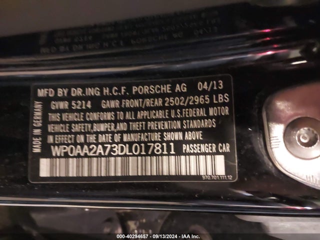 2013 PORSCHE PANAMERA WP0AA2A73DL017811 Photo 8