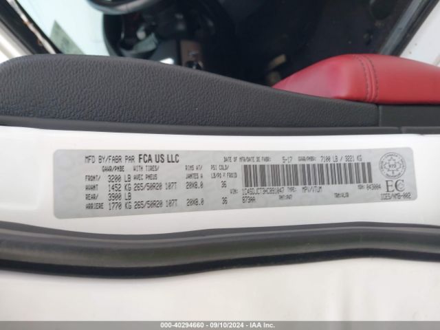 1C4SDJCT3HC891047 Dodge Durango R/t
