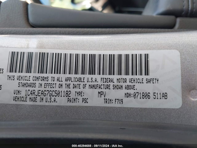 1C4RJEAG7GC501182 Jeep Grand Cherokee Laredo