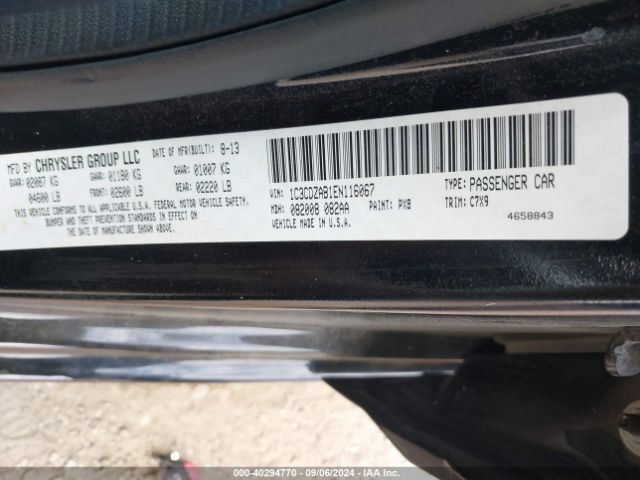 1C3CDZAB1EN116067 Dodge AVENGER SE