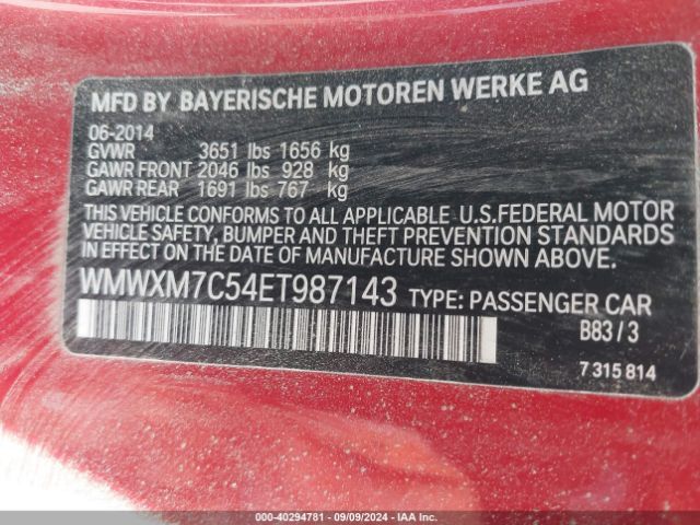 WMWXM7C54ET987143 Mini Hardtop Cooper S