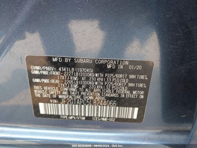 JF2GTAPC5L8244066 Subaru Crosstrek Premium
