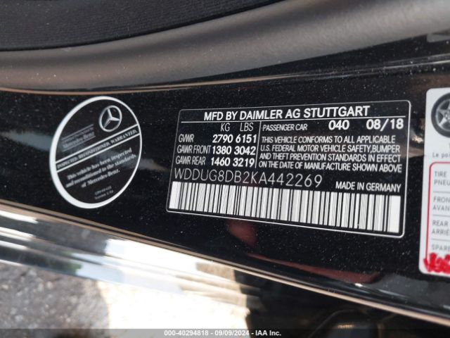 WDDUG8DB2KA442269 Mercedes-Benz S 560