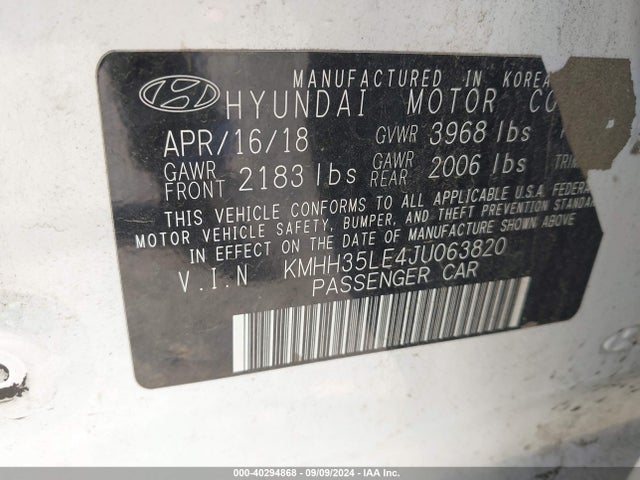 Hyundai ELANTRA GT 2018 KMHH35LE4JU063820 Image 9