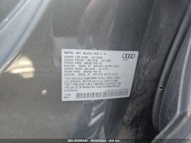 WA1LGAFE7FD012482 Audi Q7