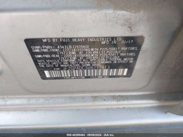 JF2GPADC3H8237813 Subaru Crosstrek 2.0i Premium