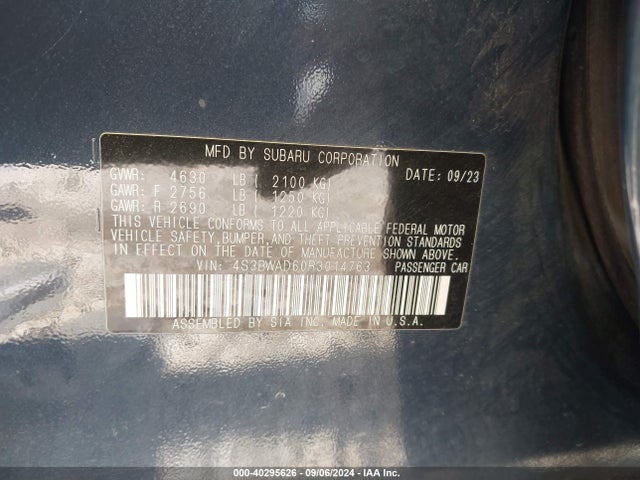 4S3BWAD60R3014763 Subaru Legacy Premium